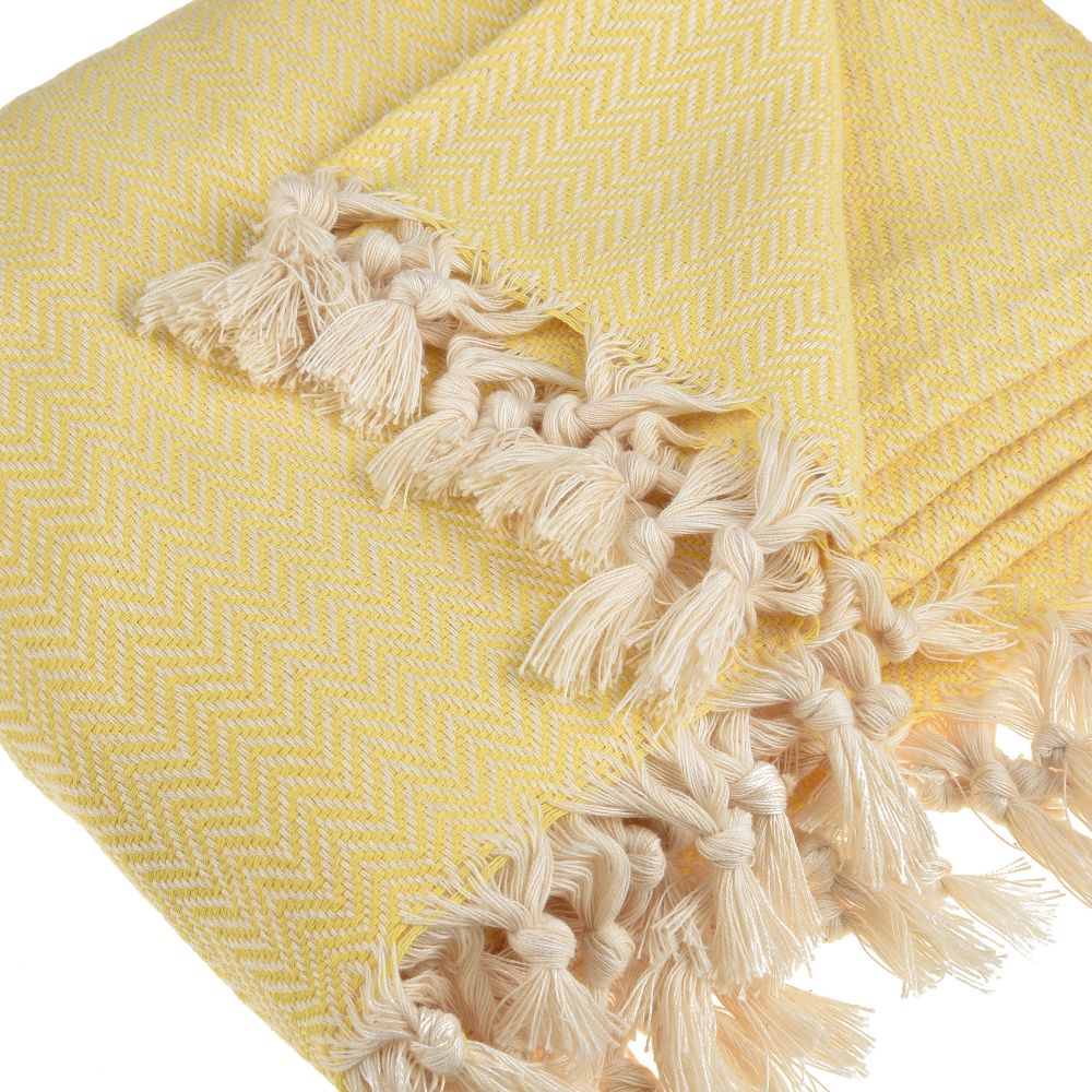 Zigzag Throw Blanket Pure Cotton 72