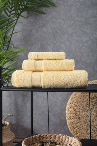 Luxury Hotel & Spa Towel Turkish Cotton Bath Towels - Mix Color - Dobby Border - Set of 4